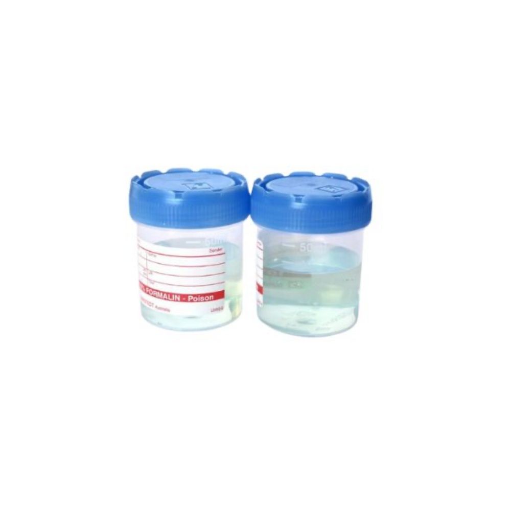 NEUTRAL BUFFERED FORMALIN 70ML JAR BLUE TINTED / BOX OF 100 photo