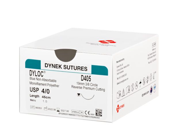 DYNEK DYLOC SYNTHETIC NON-ABSORBABLE BLUE MONOFILAMENT SUTURES photo