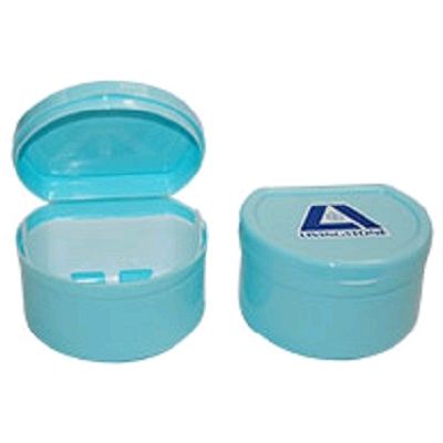 DENTURE CUP ATTACHED LID GREEN photo
