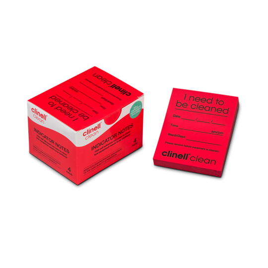 CLINELL CLEAN RED INDICATORS / 250 NOTE PAD / PACK OF 4 photo