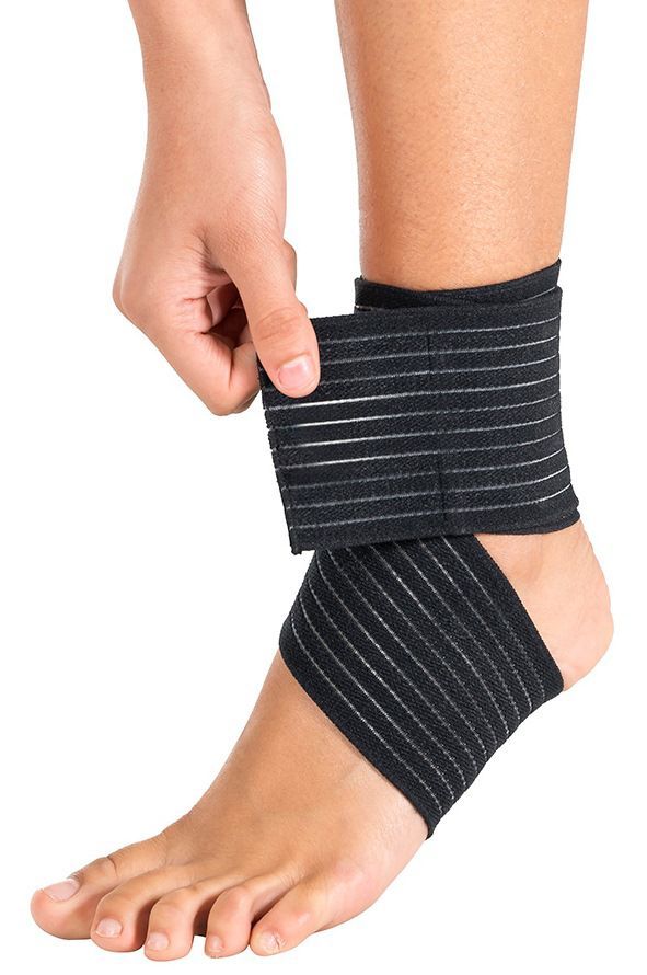 ORTHOLIFE ELASTIC ANKLE WRAP / BLACK / UNIVERSAL (D) photo