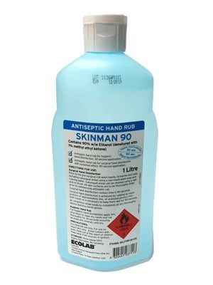 ECOLAB SKINMAN 90 ANTISEPTIC HAND RUB / 1L BOTTLE / EACH photo