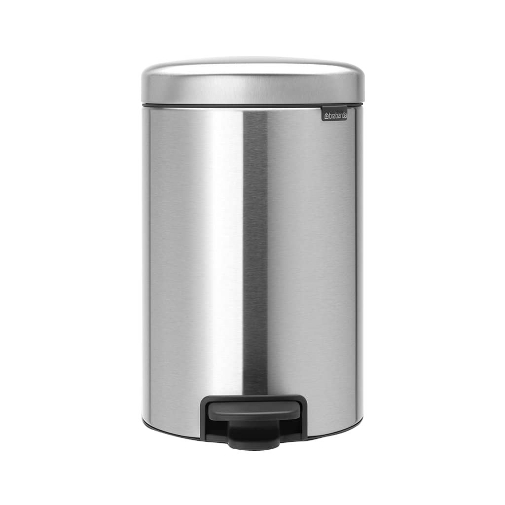 FISHER & WEBSTER BRABANTIA PEDAL BIN - MATTE STEEL FINGERPRINT PROOF photo