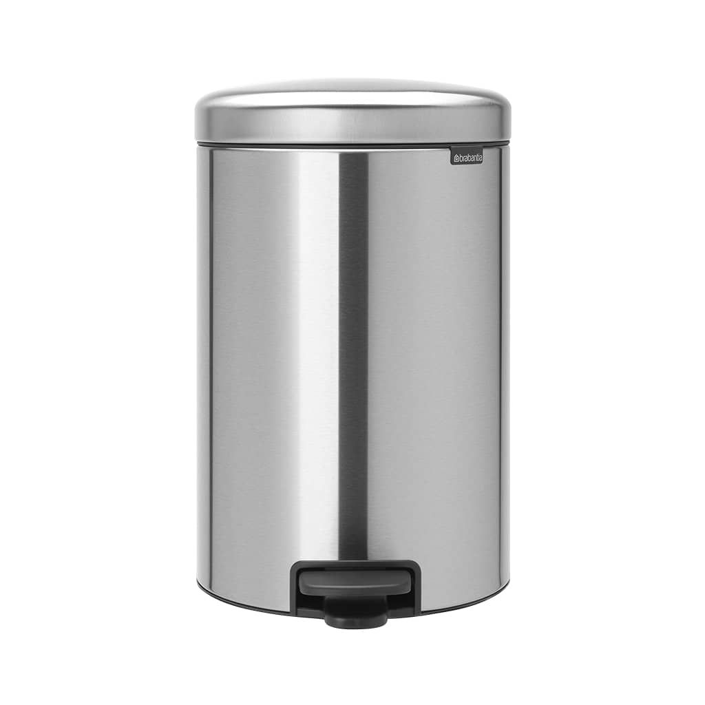 FISHER & WEBSTER BRABANTIA PEDAL BIN - MATTE STEEL FINGERPRINT PROOF photo