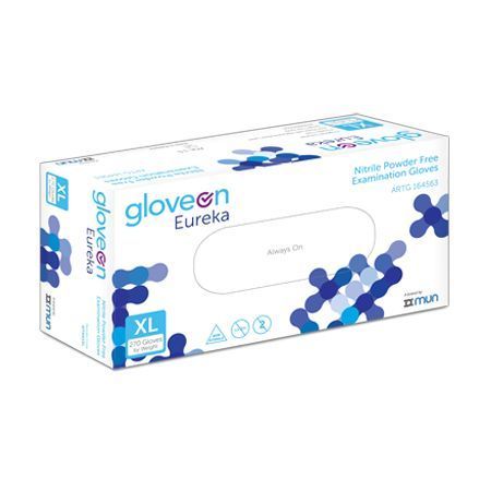 GLOVEON EUREKA NITRILE EXAM GLOVES POWDER FREE / STANDARD CUFF  photo