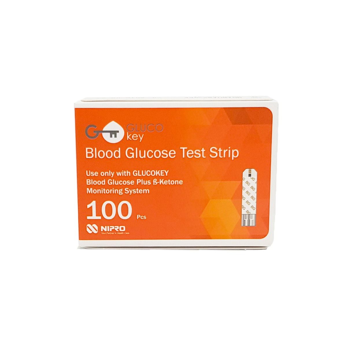 GLUCOKEY BLOOD GLUCOSE TEST STRIPS / BOX 100 photo