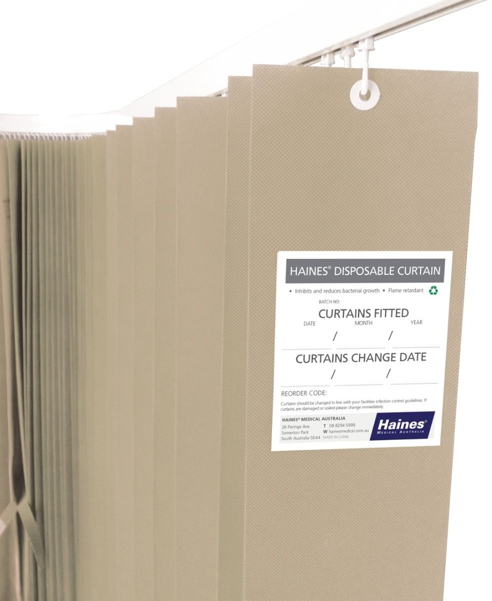 HAINES DISPOSABLE CURTAINS / 7.5M X 2M DROP (BOX OF 5) photo