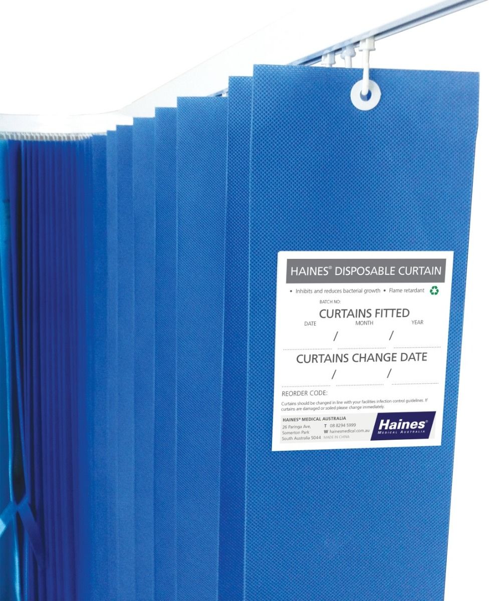 HAINES DISPOSABLE CURTAINS / 7.5M X 2M DROP (BOX OF 5) photo