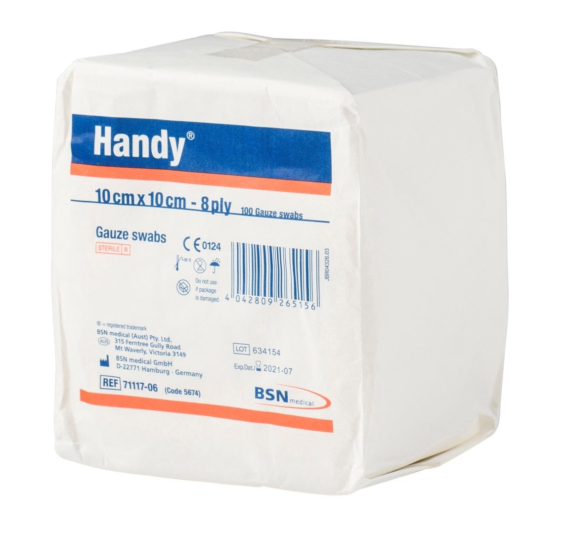 HANDY GAUZE SWABS / STERILE / 8 PLY photo