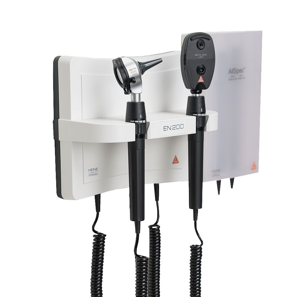 HEINE WALL MOUNT DIAGNOSTIC SET  EN200 WITH K180 HEADS photo