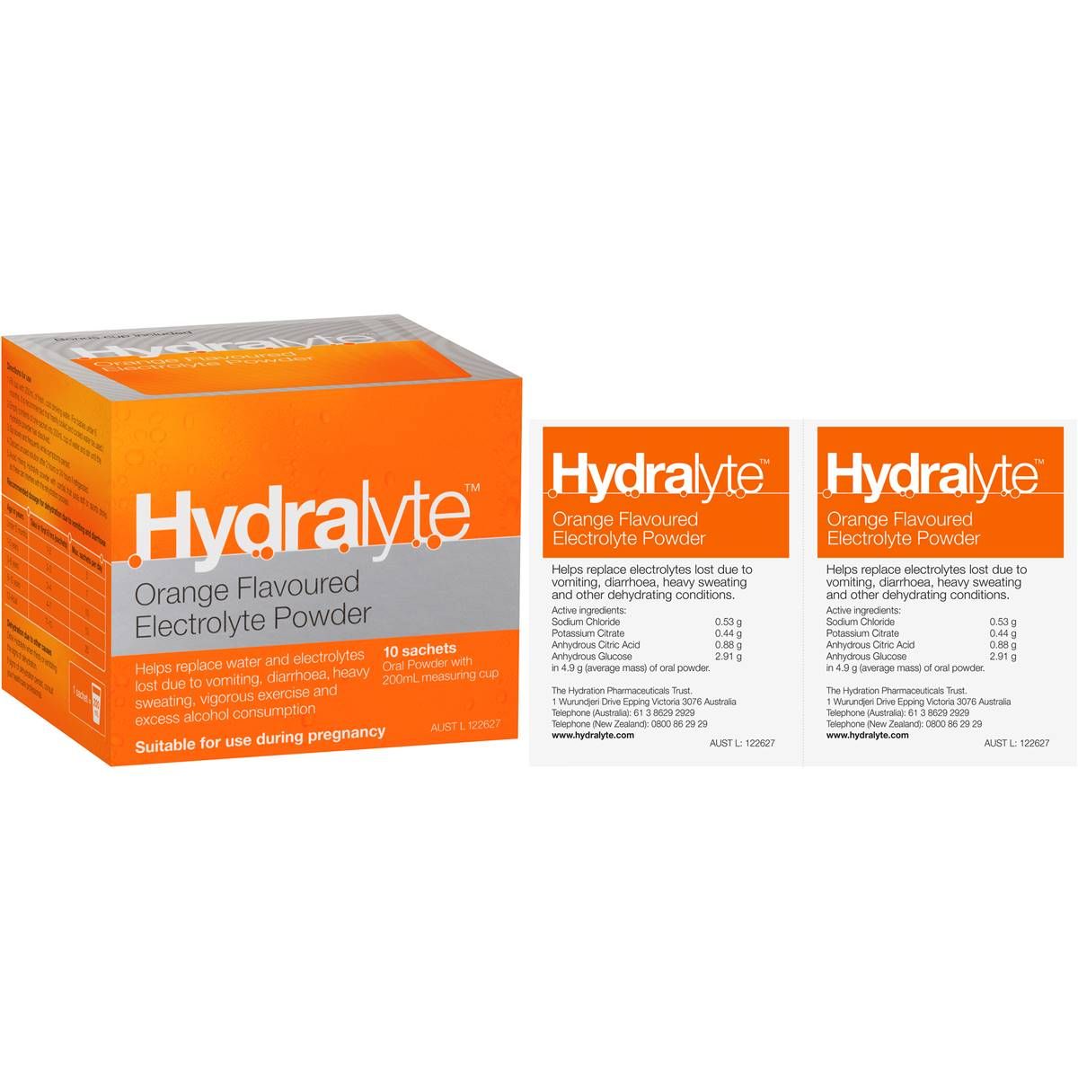 HYDRALYTE POWDER 5GR ORANGE 10 sachets photo