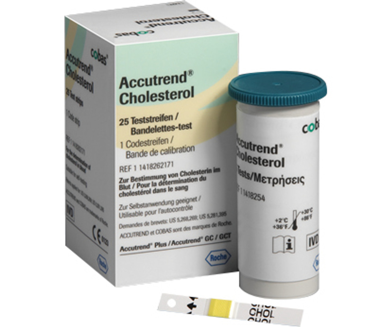 ACCUTREND CHOLESTROL TEST STRIPS / BOX OF 25 photo