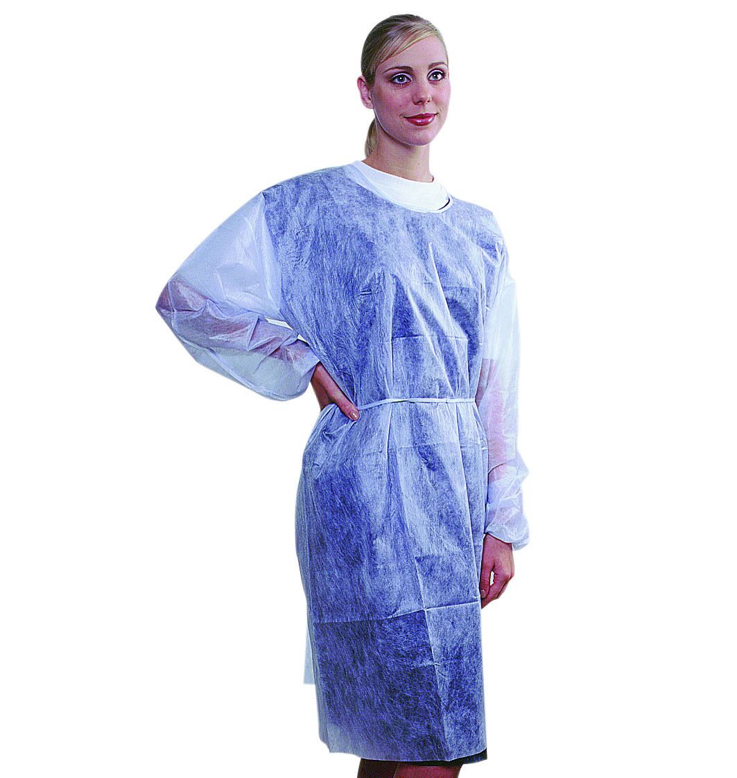 ISOLATION GOWN BLUE/UNIVERSAL/BOX OF 50 photo
