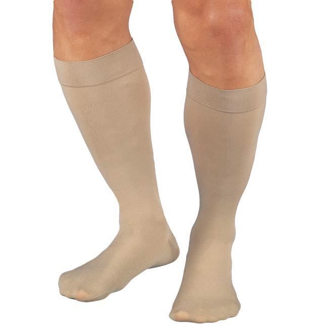 JOBST MENS CASUAL SOCK 20-30MM HG BEIGE photo