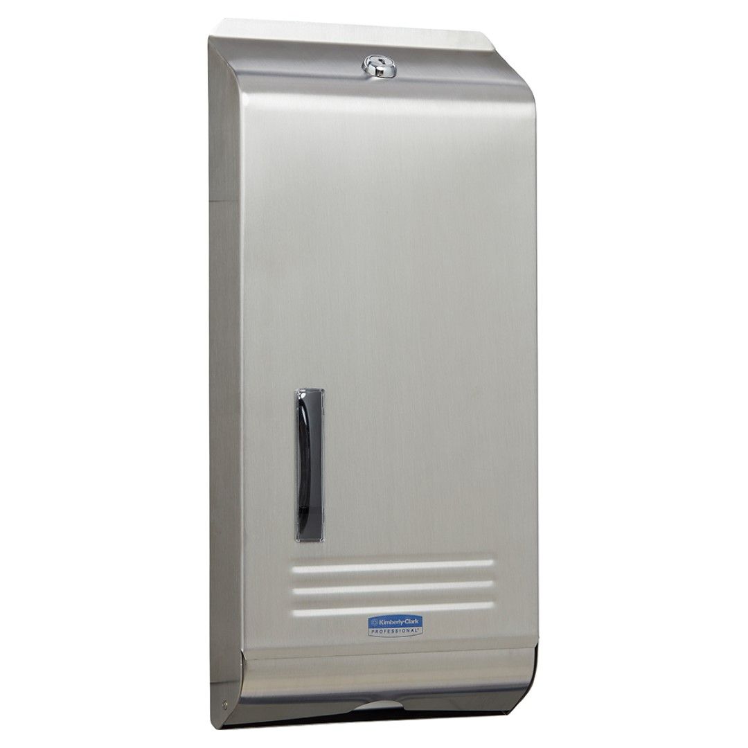 KIMBERLY-CLARK AQUARIUS COMPACT TOWEL DISPENSERS / STAINLESS STEEL / 467MM X 214MM X 60MM photo