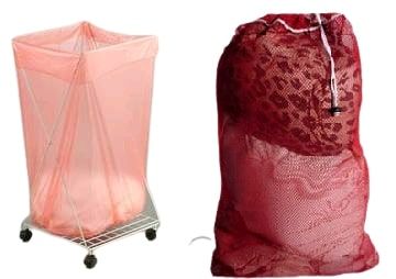 LAUNDRY BAG WITH SOLUBLE STITCH RED (ALGINATE/DISSOLVO) / 71CM X 76CM / BAG OF 50 photo