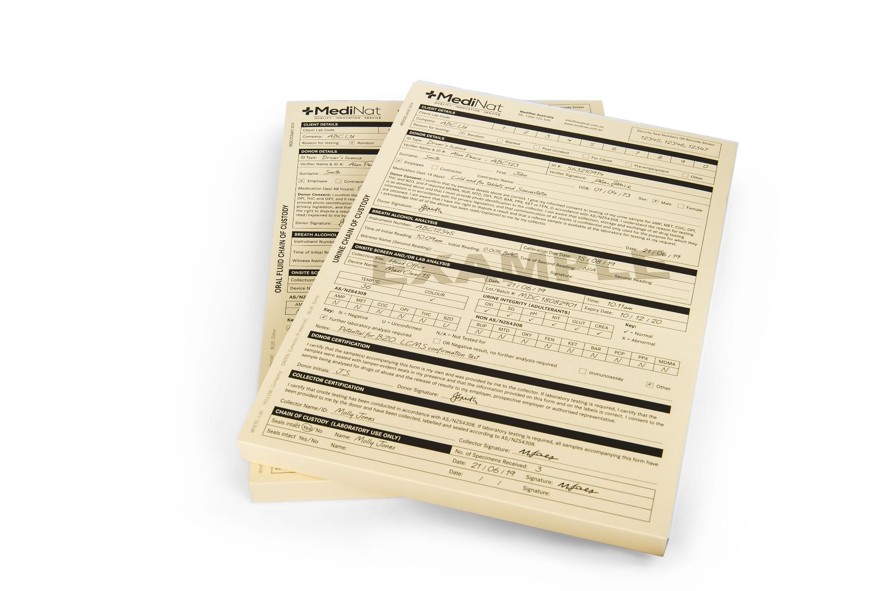 MEDINAT URINE CHAIN OF CUSTODY BOOKS photo