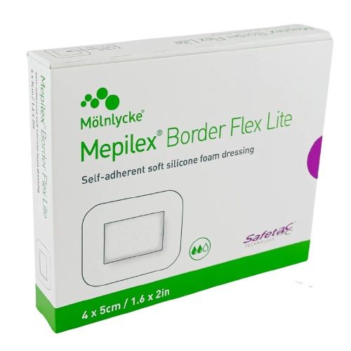 MEPILEX BORDER FLEX LITE / 4cm x 5cm / BOX OF 10 photo