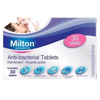 MILTON ANTI-BACTERIAL TABLETS / BOX OF 30 photo