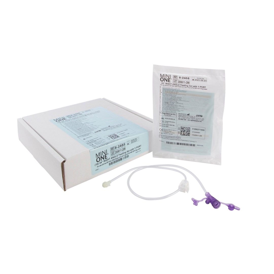 MINI ONE ENTERAL EXTENSION SET / 24 INCHES / RIGHT ANGLE / FEEDING SET WITH Y PORT / BOX OF 10 photo