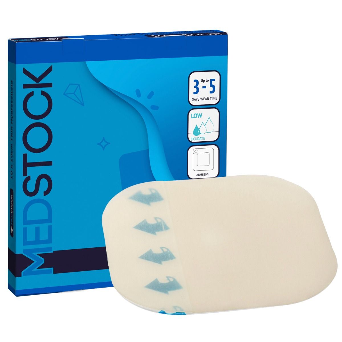 MEDSTOCK HYDROCOLLOID DRESSING 10CM X 10CM / BOX OF 10 photo