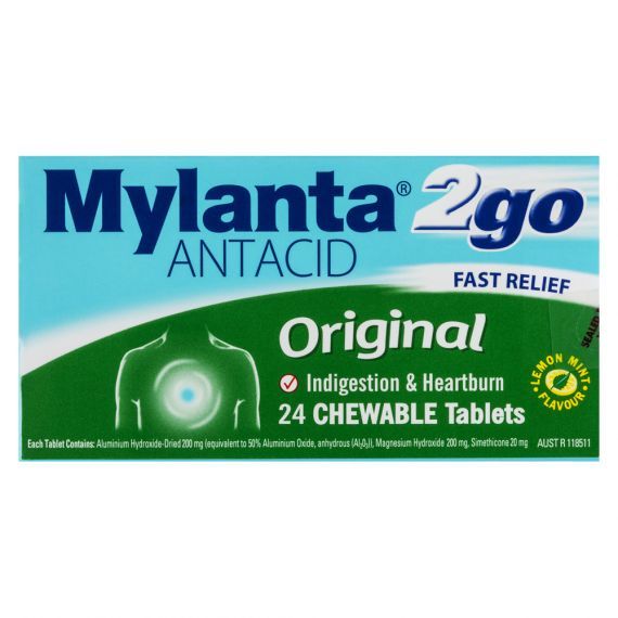 MYLANTA 2 GO ORIGINAL CHEWABLE TABLETS / 24 TABLETS photo