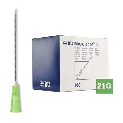 BD MICROLANCE 3 NEEDLE / 21G X 50MM / BOX OF 100  photo