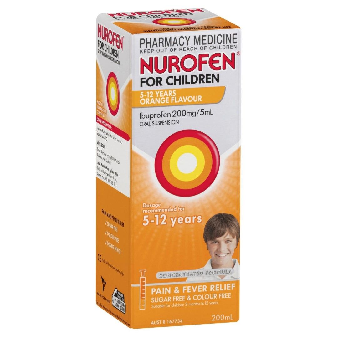 NUROFEN SUSP 5-12YR 200ML ORANGE  photo