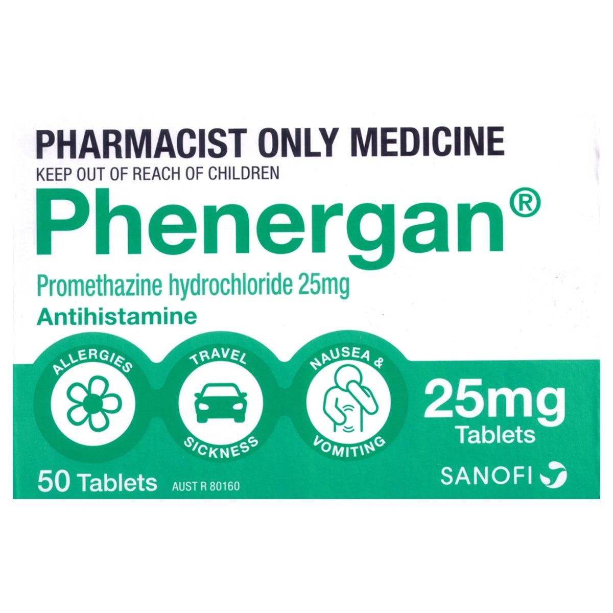 PHENERGAN TABLETS / 25MG / PACK 50 photo