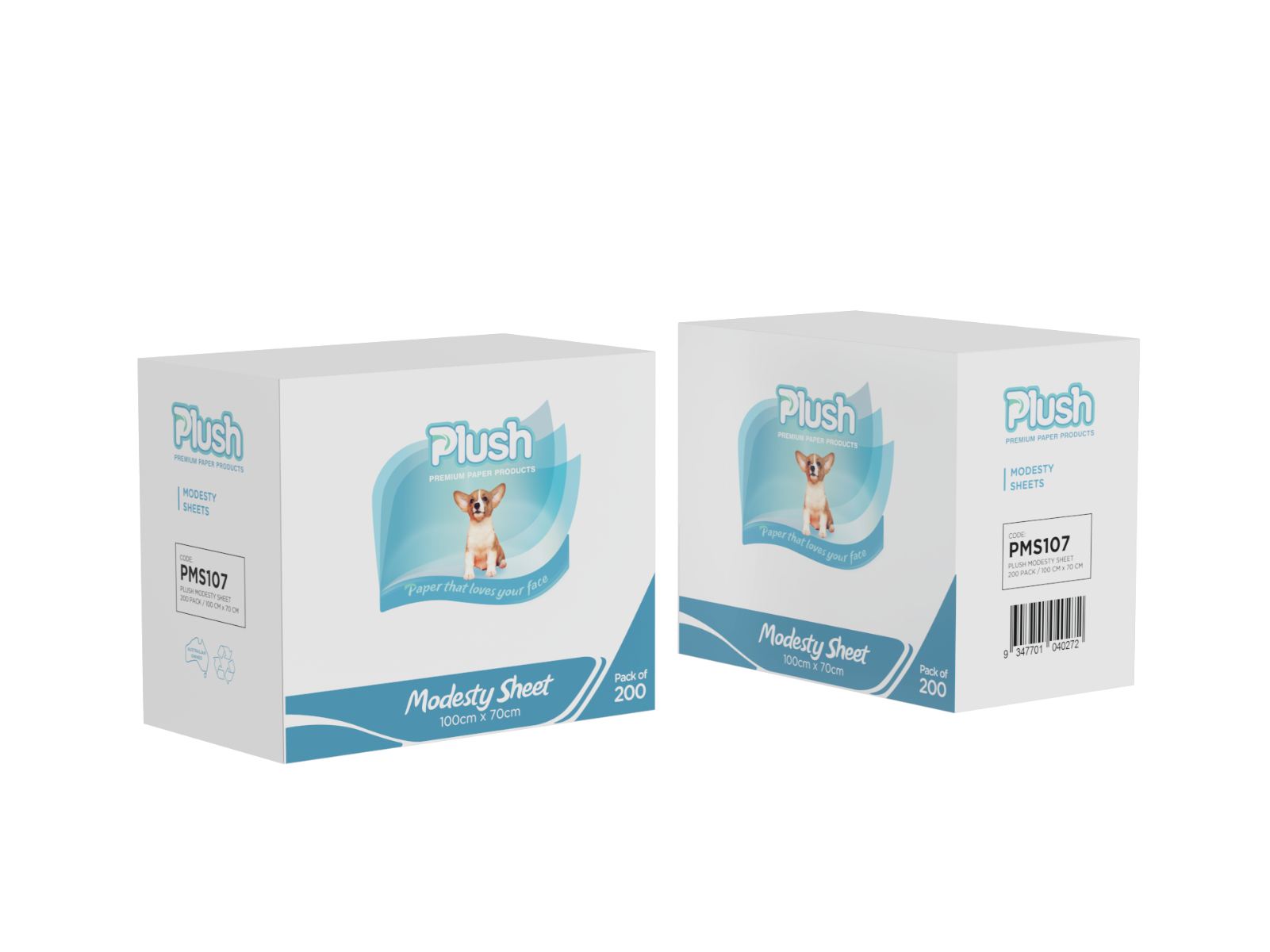 PLUSH MODESTY SHEET / 100CM X 70CM / BOX OF 200 (CURRENTLY SUPPLYING HAINES BRAND) photo