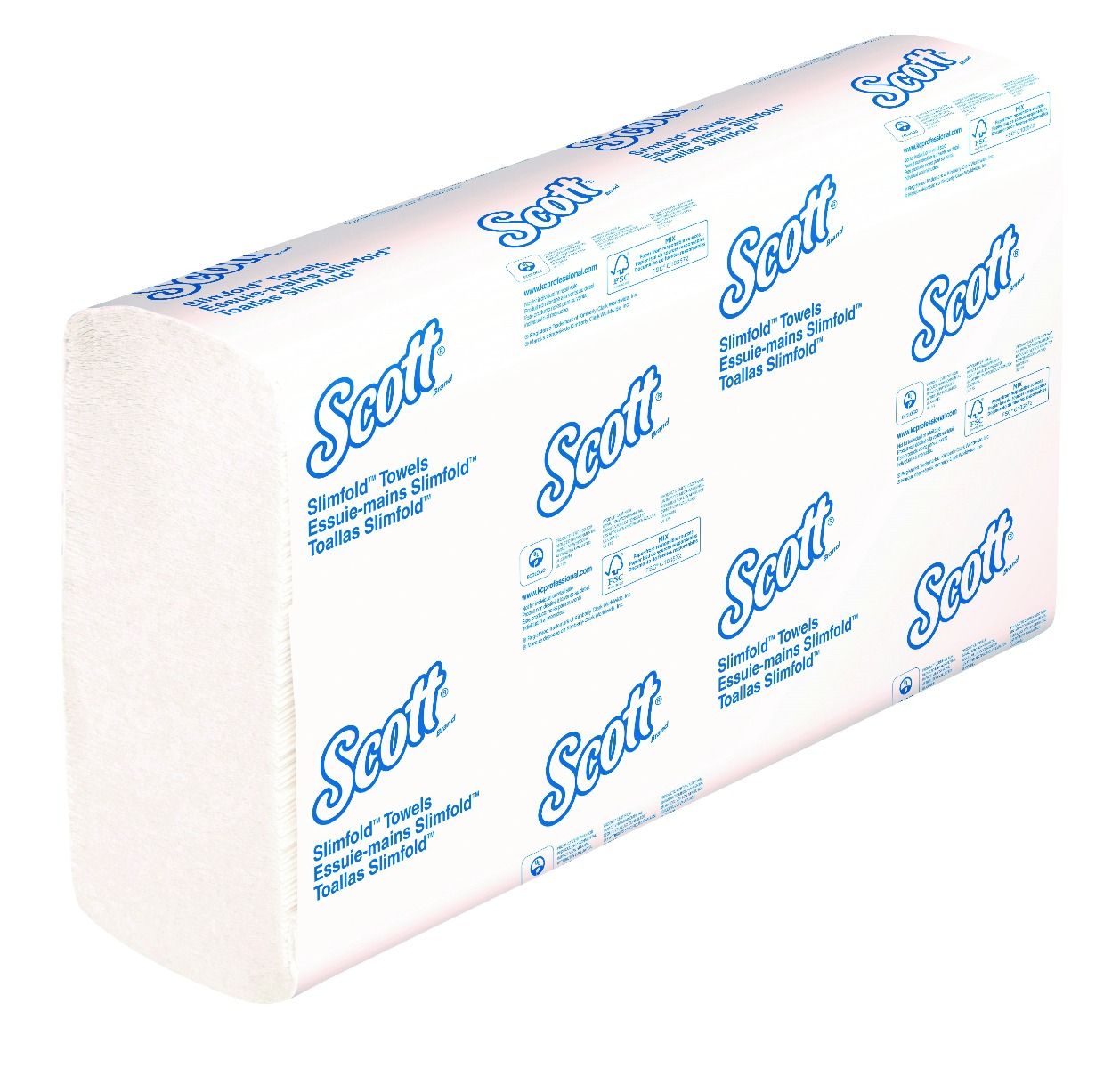 SCOTT SLIMFOLD TOWEL (REPLACES ORIGNAL 5855 TOWEL)/ 110 TOWELS/PACK / 29.5CM × 19CM / CARTON OF 16  photo