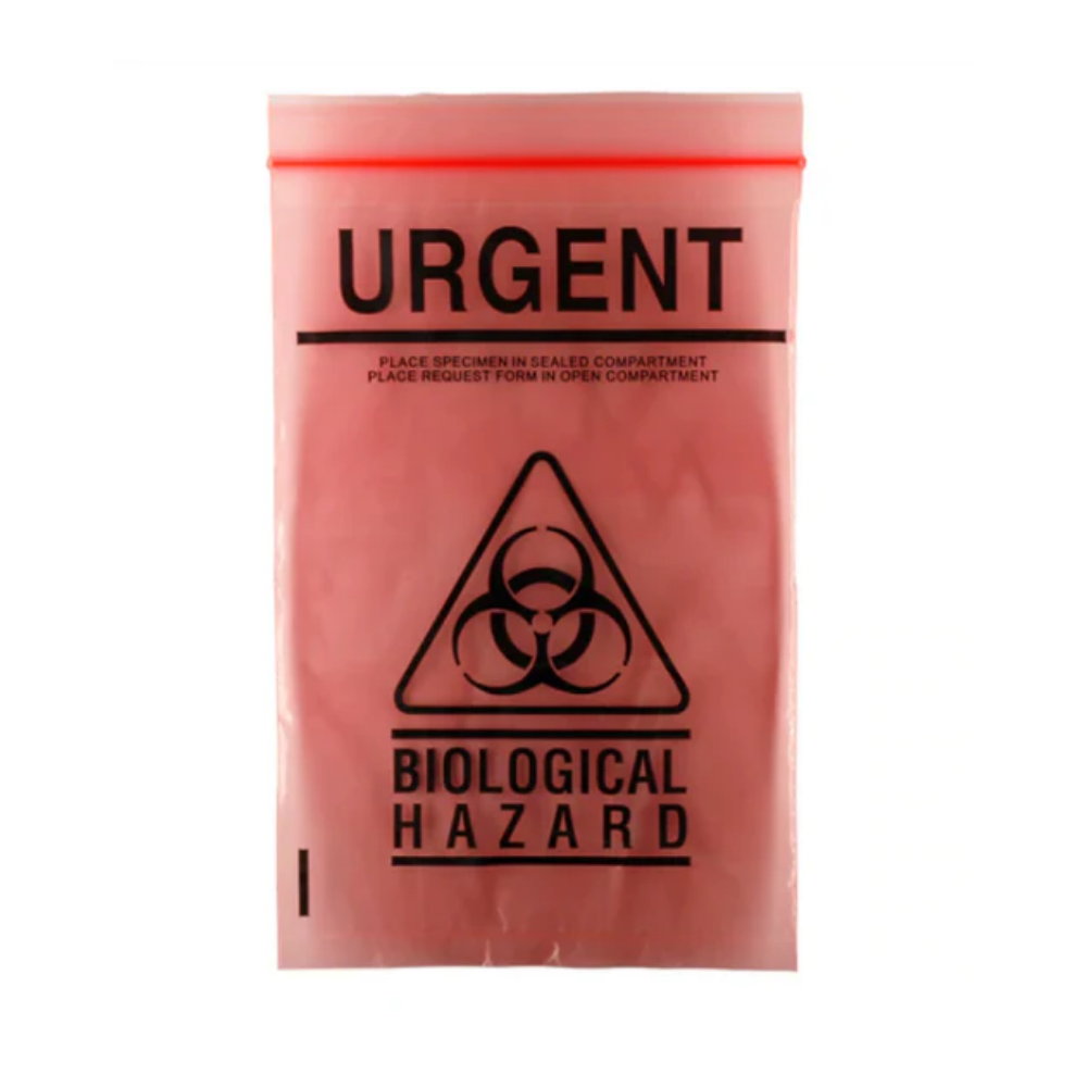 SPECIMEN BAG RED REAR PANEL 270 X160MM / BOX OF 2000 photo