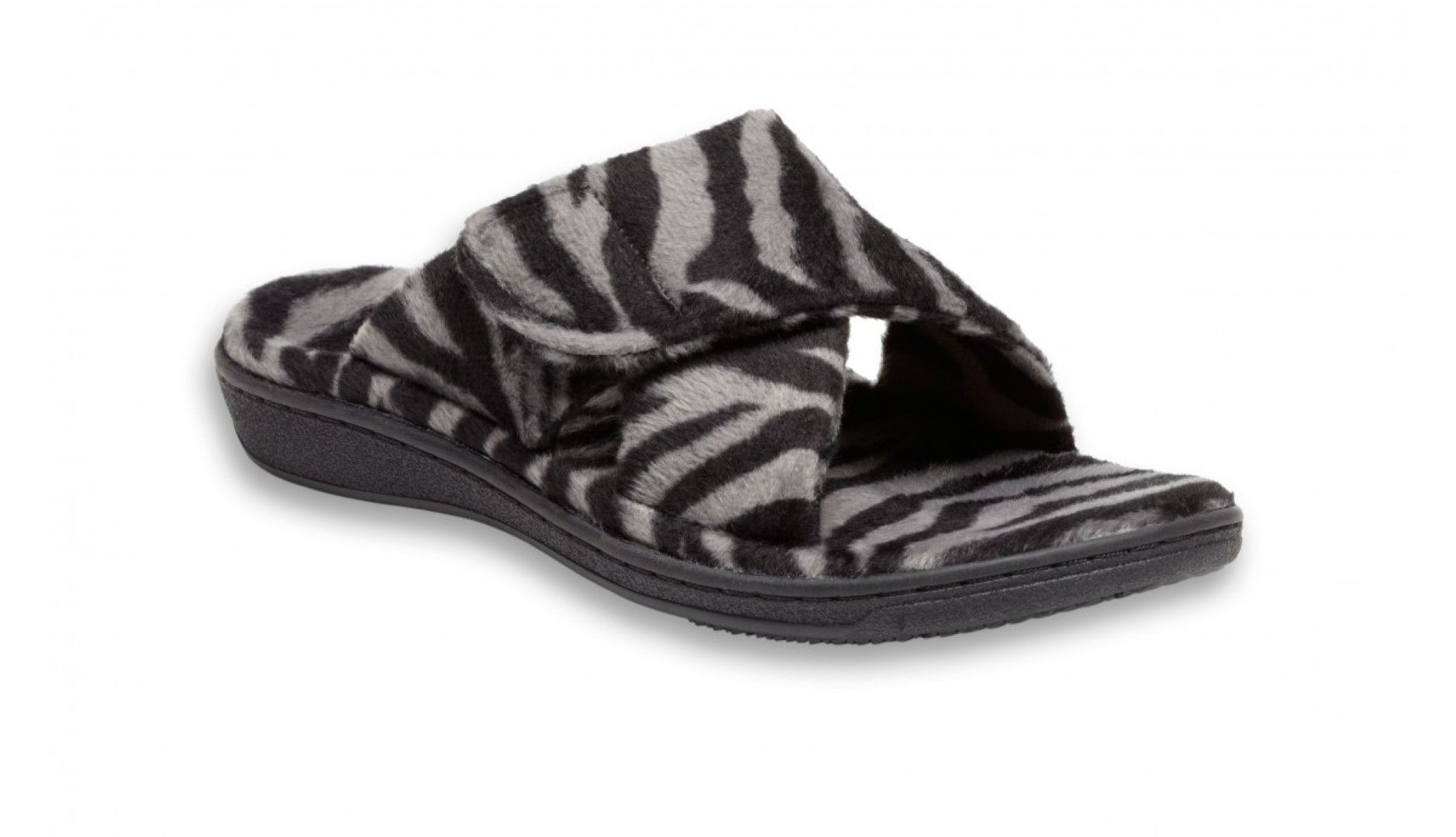 VIONIC RELAX SLIPPER - DARK ZEBRA - WOMENS photo