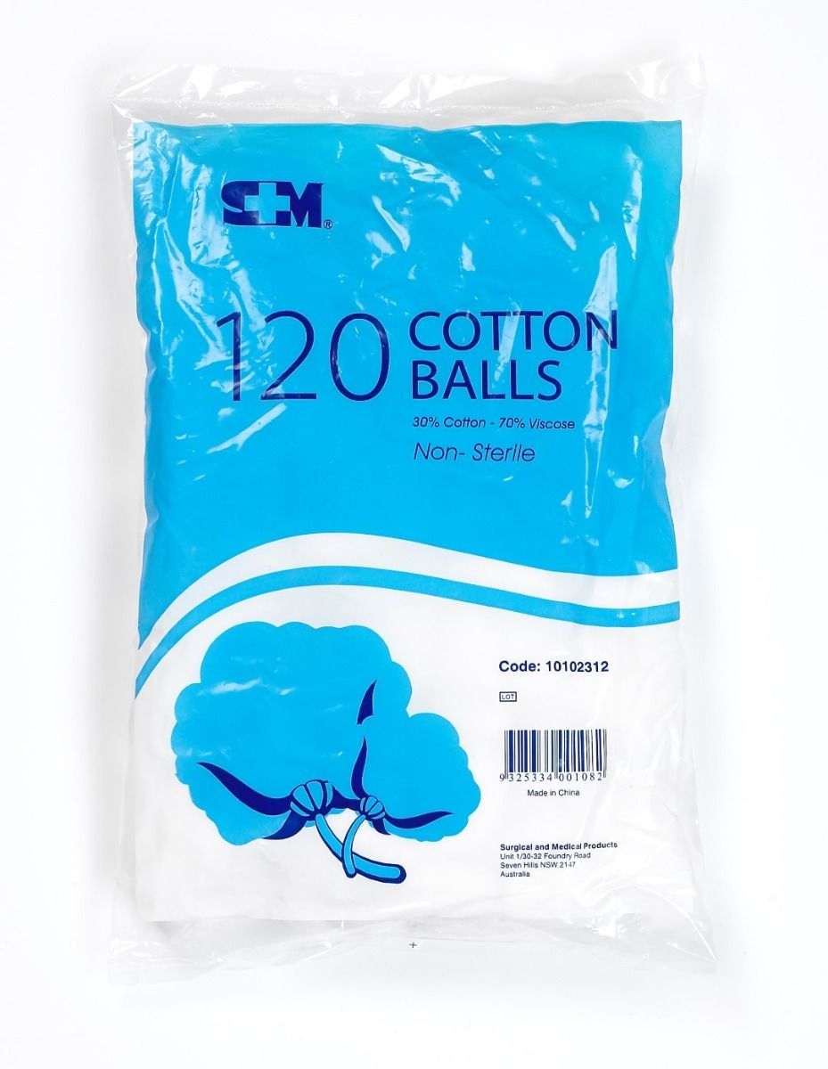 S&M COTTON WOOL BALLS 0.6G / PACK OF 120 photo