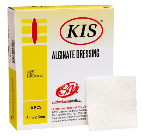 KIS ALGINATE DRESSING / SHEET / 5 x 5 CM / BOX OF 10 photo