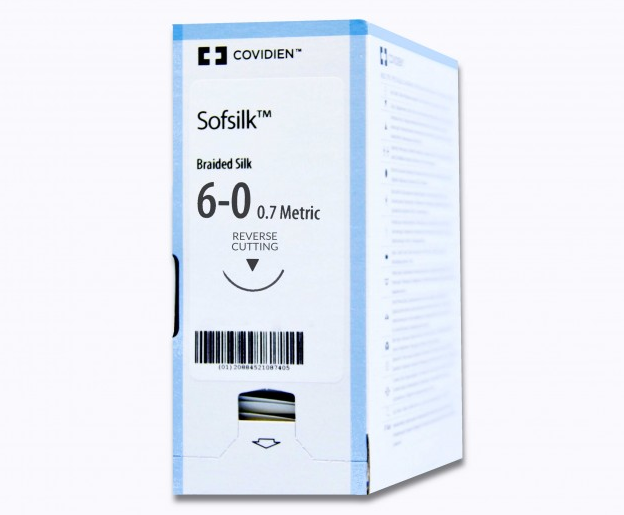 SOFSILK BLACK SUTURES / 6-0 / 11MM / 45CM / P-10 / BOX OF 12 photo