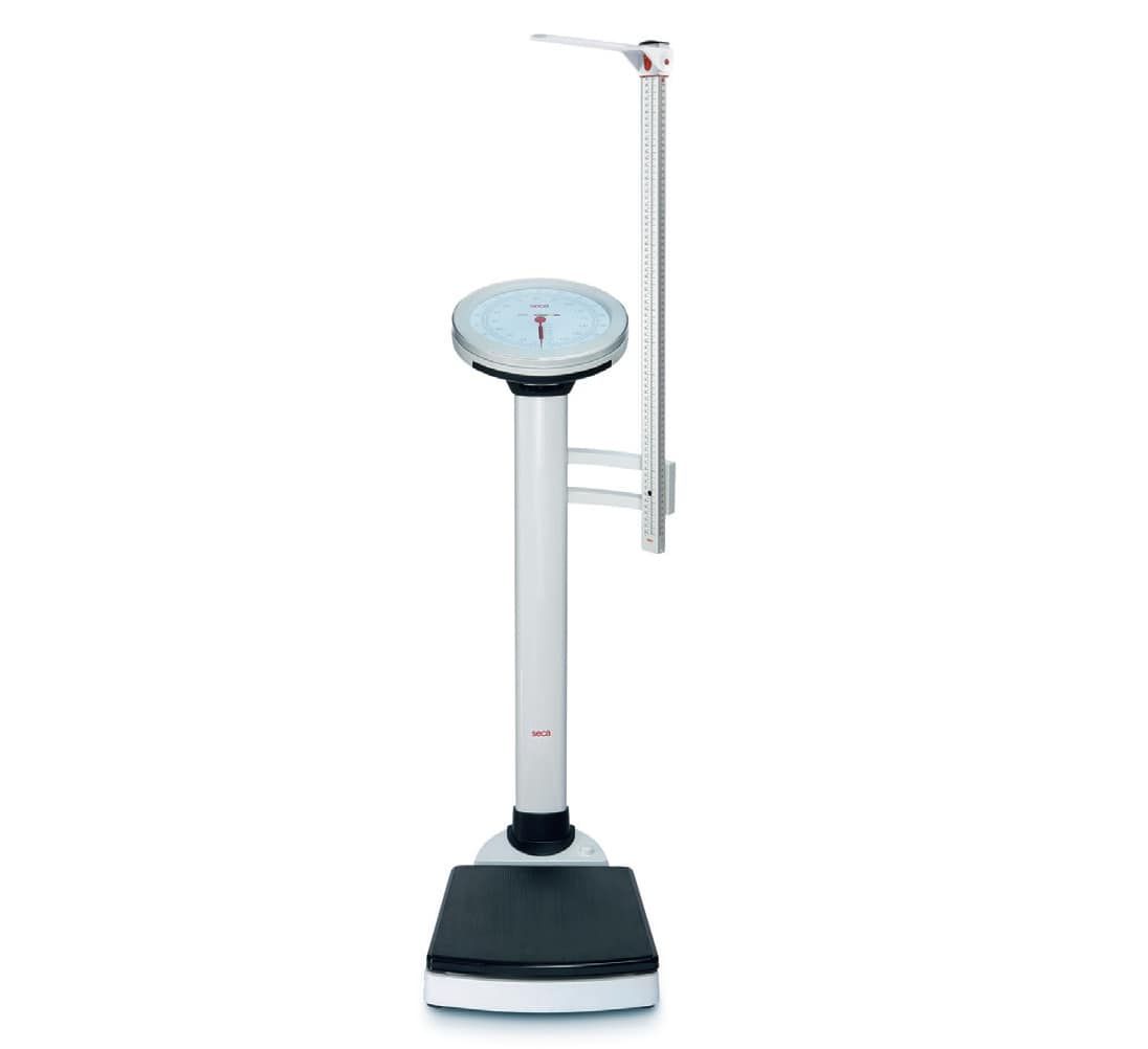 SECA MECHANICAL COLUMN SCALE WITH BMI DISPLAY AND EVALUATION photo