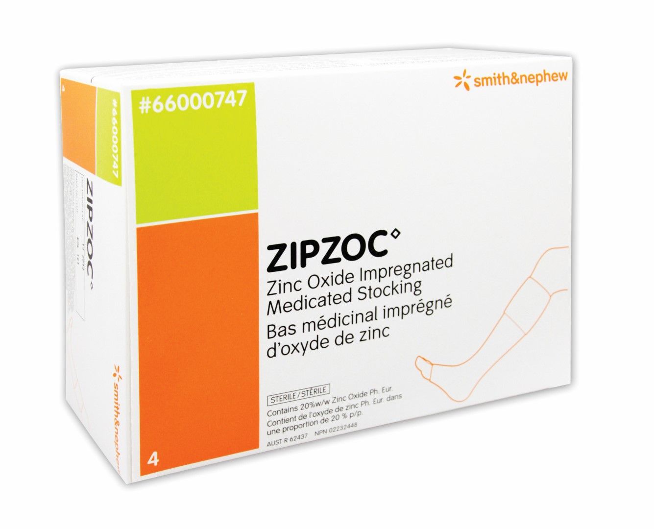ZIPZOC NON-PRESERVED, ZINC OXIDE IMPREGNATED STOCKING photo