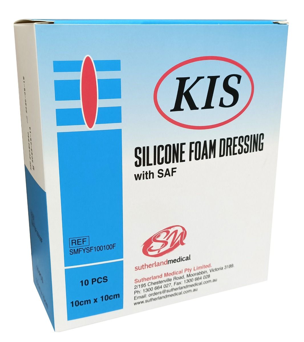 KIS SILICONE FOAM DRESSING / BORDER / 10 x 10 (6.2 x 6.2)CM / BOX OF 10 photo