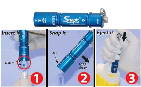 SNAPIT AMPOULE OPENER PERONAL BLUE / EACH photo