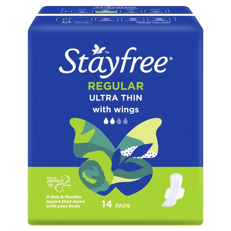 STAYFREE PAD ULTRATHIN / REGULAR / WINGED / PACK 14 photo