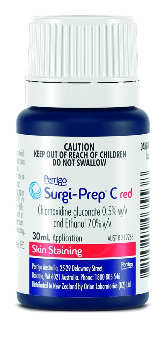 SURGI-PREP C RED CHLORHEXIDINE 0.5% AND ETHANOL 70% photo