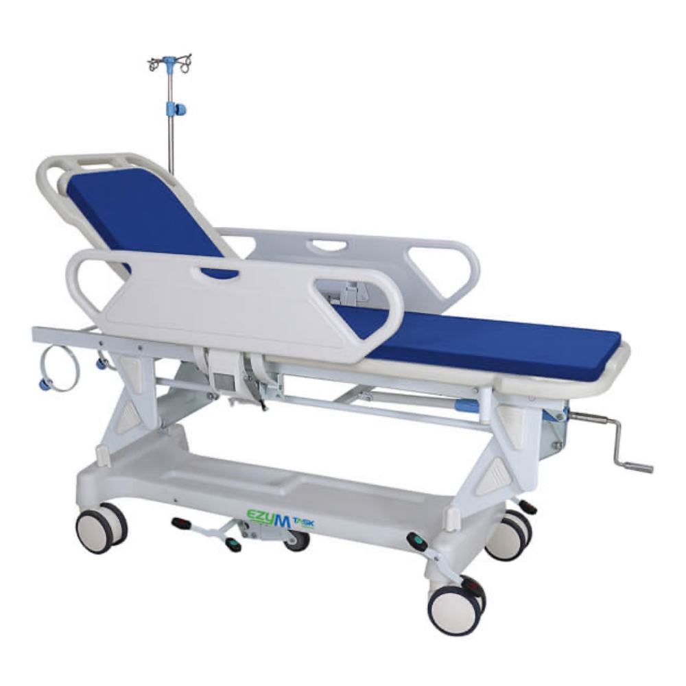 TASK MEDICAL EZY M MULTI PURPOSE PATIENT TRANSPORT STRETCHER WITH MANUAL ADJUSTABLE HEIGHT photo