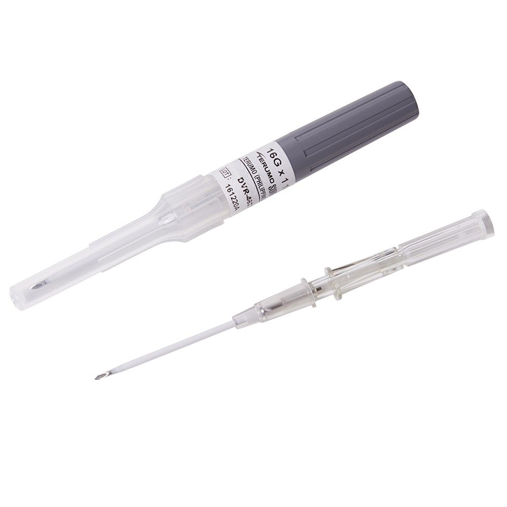 TERUMO SURFLO IV CATHETERS / 16G X 1.25” (32MM) / GREY / INDIVIDUAL photo