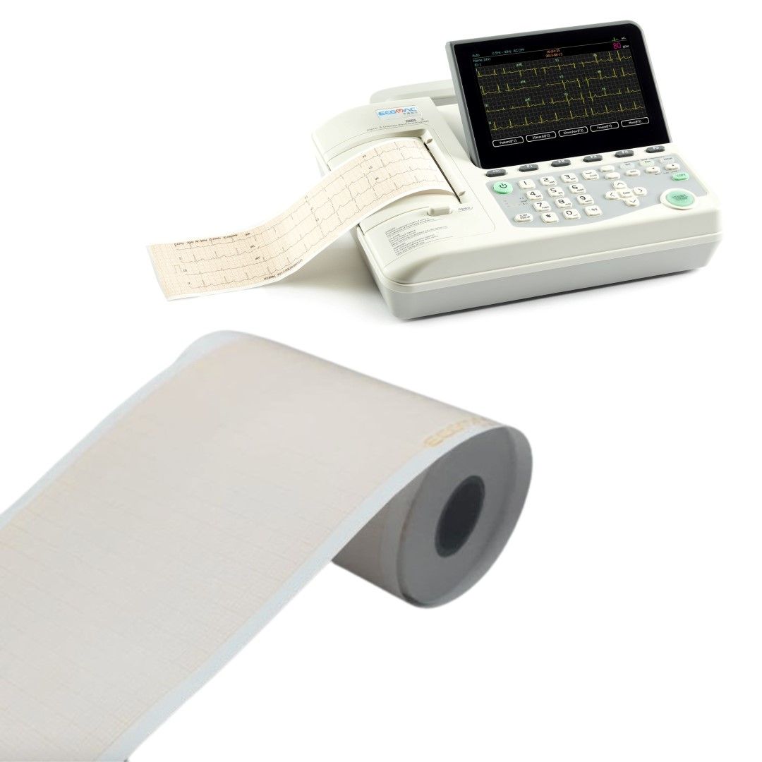 THREE CHANNEL ECG PAPER FOR EM-301 / 80MM X 20MM / 1 ROLL photo
