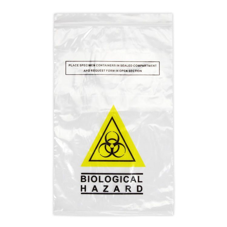 CLEAR SPECIMEN PLASTIC BIO WASTE BAG / SMALL / 26CM X 16CM / EACH photo
