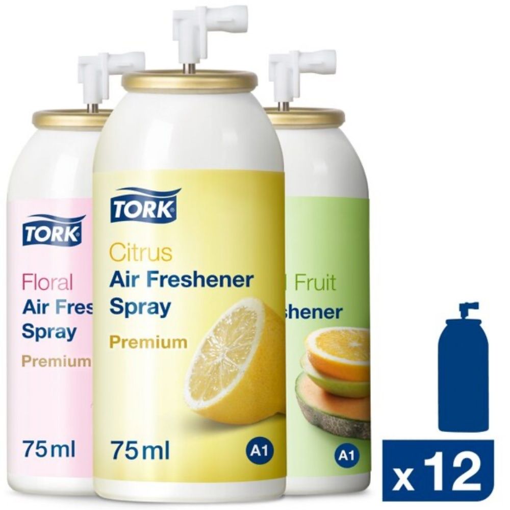 TORK MIXED PACK AIR FRESHENER SPRAY / A1 / 75ML / CARTON OF 12 photo