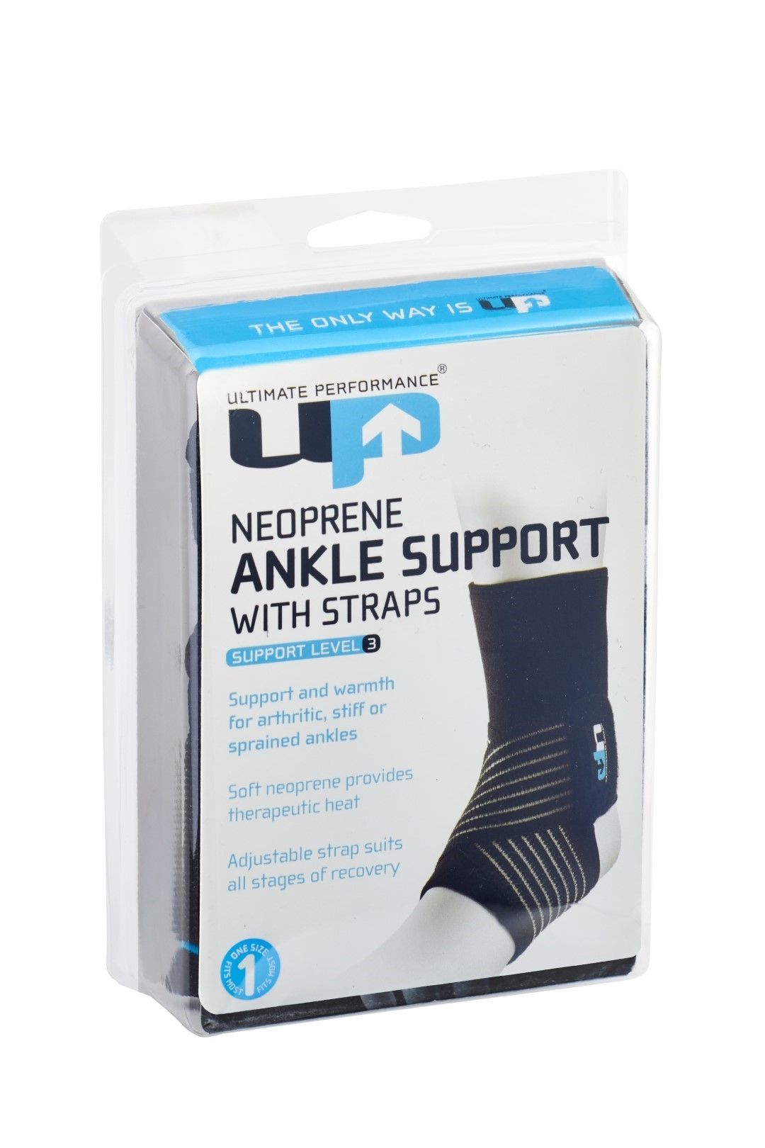 ULTIMATE PERFORMANCE NEOPRENE ANKLE SUPPORT WITH STRAPS / UNIVERSAL photo