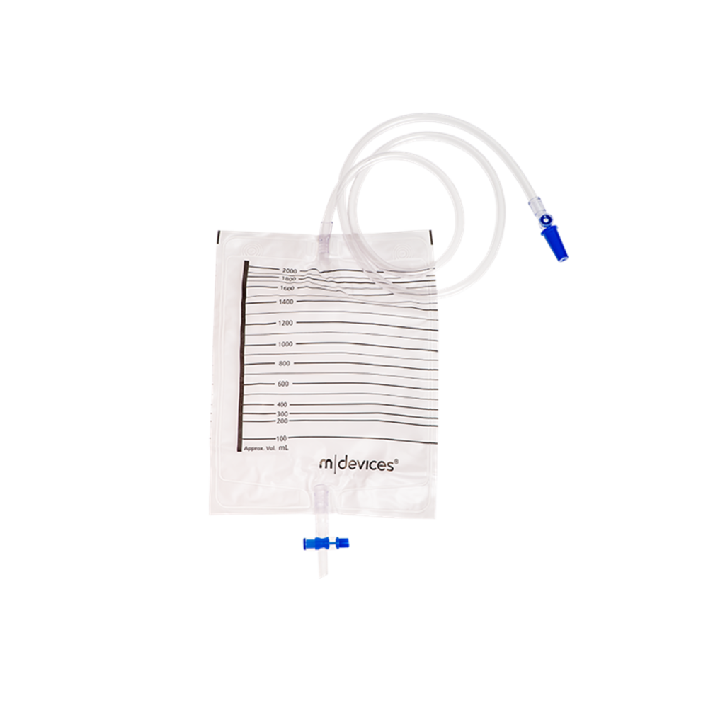 URINE BAG / 2000ML T-TAP NRV SAMPLE PORT 120CM CLEAR TUBING / EACH photo