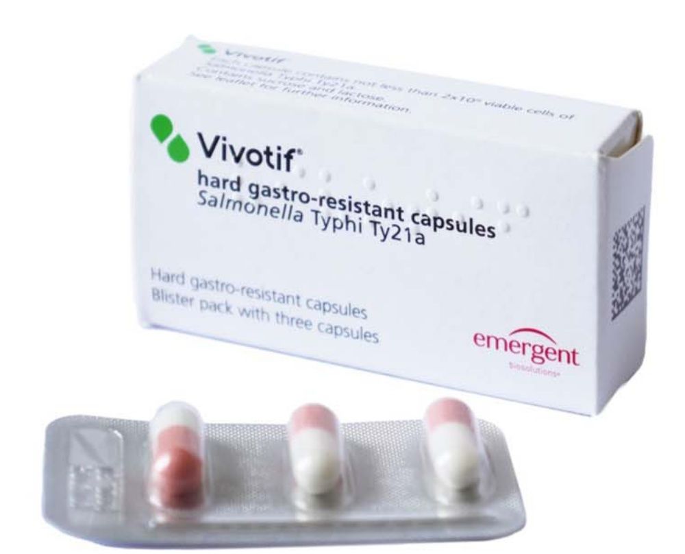 VIVOTIF TYPHOID VACCINE LIVE ORAL / TYP21A / PACKET OF 3 photo